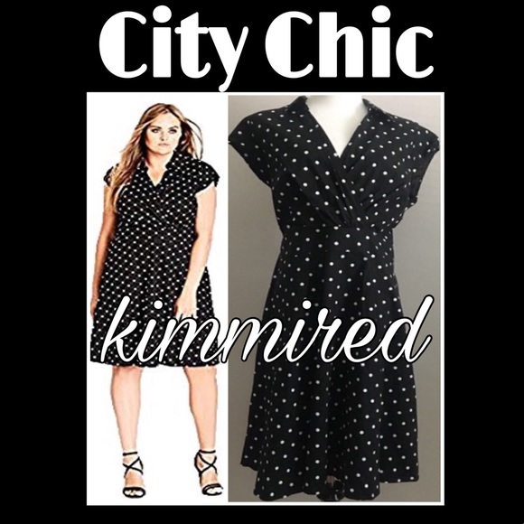 city chic polka dot dress